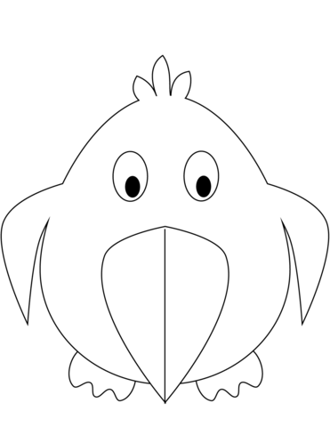 Cartoon Crow Coloring Page